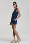 SHIWI Fiji - Dames Jumpsuit - V-hals met taillekoord - Blauw