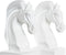 Bokstöd DKD Home Decor Wit Schaakspel 10 x 7 x 24 cm Paard Hars