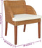 vidaXL - Eetkamerstoelen - 2 - st - met - kussens - natuurlijk - rattan - lichtbruin