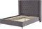 LUBBON - Tweepersoonsbed - Grijs - 140 x 200 cm - Fluweel