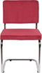 Zuiver Ridge Rib Eetkamerstoelen Rood - Set van 2