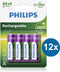 Philips HR6 - Oplaadbare NiMH Batterijen AA - 2600 mAh - 12 Stuks (3 Blisters a 4 Stuks)
