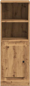 vidaXL - Hoge - kast - 36x35,5x103,5 - cm - bewerkt - hout - artisanaal - eikenkleurig