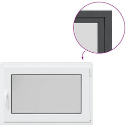 vidaXL - Kelderraam - "RISOR" - 90x60 - cm - draai-kiep - DIN - rechts - antraciet