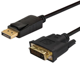 Savio CL-106 - DisplayPort naar DVI-D Kabel - 1,8 m - Zwart