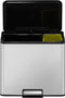 EKO Ecocasa III - Recycling Pedaalemmer - 20+9 Liter - Mat RVS