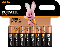 Duracell Plus 100 - Alkaline Batterij AA LR6 - 1.5V - (16 stuks)