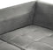 GRENA - Hoekbank 3-zits - Grijs - Linkerzijde - 231 cm - Fluweel