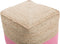 KIRAMA - Poef - Beige/Roze - 44 cm - Katoen