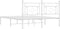 vidaXL - Bedframe - met - hoofdbord - metaal - wit - 150x200 - cm