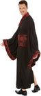 dressforfun - herenkostuum Aziaat L - lange kimono zwart / rood - 301042