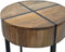 Bijzettafeltje rond - Ø40x52 - Naturel/zwart - Mangohout/metaal