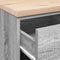 vidaXL - Garagekast - 40x51x85 - cm - massief - grenenhout - grijs - sonoma