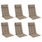 vidaXL - Stoelkussens - 6 - st - hoge - rug - oxford - stof - taupe