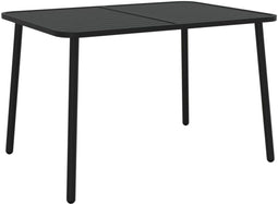 vidaXL - Tuintafel - 110x80x71 - cm - staal - antracietkleurig