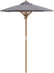 vidaXL - Tuinparasol - Donkergrijs - 150x210 - cm - Bamboe
