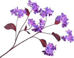 Silk-ka Kunstbloem-Zijden Bloem-Hortensia Tak Zijde Paars-Lila 107 cm