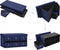 vidaXL - Opbergbank - inklapbaar - 76x38x38 - cm - kunstlinnen - blauw