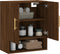 vidaXL - Wandkast - 60x31x70 - cm - bewerkt - hout - bruin - eikenkleur