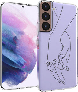 iMoshion Hoesje Geschikt voor Samsung Galaxy S22 Hoesje Siliconen - iMoshion Design hoesje - Transparant / Holding Hands