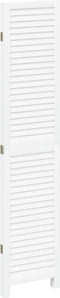 vidaXL - Kamerscherm - met - 3 - panelen - massief - paulowniahout - wit