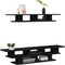 vidaXL - Tv-wandmeubelset - bewerkt - hout - zwart