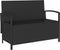 vidaXL - Tuinbank - met - kussen - poly - rattan - zwart