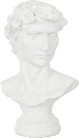 J-Line decoratie Buste David - polyresin - wit