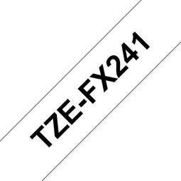 Brother TZE-FX241 - Printerlabel - Zwart op wit