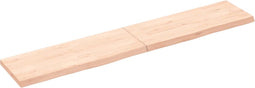 vidaXL - Wastafelblad - 160x30x(2-4) - cm - onbehandeld - massief - hout