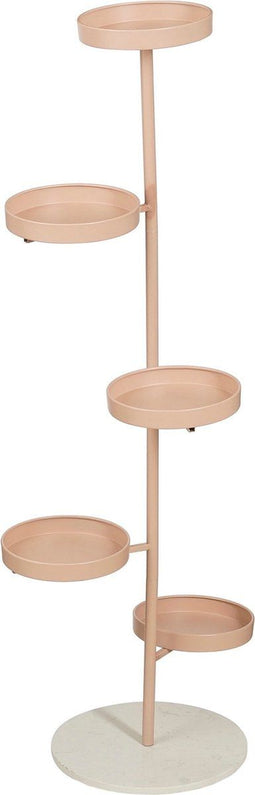 Mica Decorations Plantenstandaard Brutus - 48x20x120 cm - Ijzer - Licht Roze