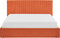 VION - Bed met opbergruimte - Oranje - 180 x 200 cm - Fluweel