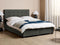 ROCHELLE - Bed opbergruimte - Donkergrijs - 140x200 cm - Polyester