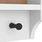 vidaXL - Wandkapstok - SANDNES - wit - 87x12x35 - cm - massief - grenenhout
