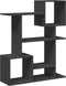vidaXL - Kamerscherm - / - boekenkast - 92x29x112 - cm - bewerkt - hout - zwart