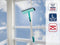 Leifheit raamwisser 51104 - Telescoopsteel 110-190 cm - 28 cm wisbreedte - Turquoise - Grijs