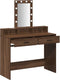 vidaXL - Bruine - Eiken - Kaptafel - met - LED - Verlichting, - 100x41x140 - cm