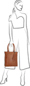 Hide & Stitches Golden Gate - Shopper - Runderleer met vakken - Bruin
