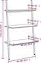 vidaXL - Ladderrek - met - 3 - schappen - 64x34x116 - cm - lichtbruin - en - zwart
