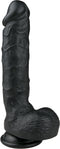 EasyToys - Realistische Dildo met Balzak - Dildo met Zuignap - 22,5 cm - Dildo's - Sex Toys voor Vrouwen en Mannen - Zwart