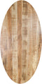 HSM Collection Ovale eettafel - 180x100 cm - massief mangohout/metaal
