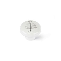 Deurknop Rei e817 Wit Porselein Illustratie Ø 40 x 32 mm 4 Onderdelen