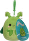 Squishmallows - Clip-On Trenton - Bidsprinkhaan 3,5 inch - Groen (1 stuk)