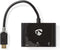 Nedis CCBW64765AT02 - USB 3.2 Gen 1-kabel - HDMI en type-C - Grijs