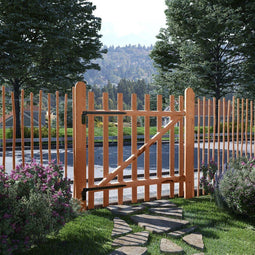 vidaXL - Poort - enkel - 100x100 - cm - geïmpregneerd - hazelaarhout