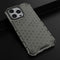 Lunso - Honinggraat Armor Backcover hoes - Geschikt voor iPhone 13 Pro - Zwart