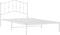 vidaXL - Bedframe - met - hoofdbord - metaal - wit - 107x203 - cm