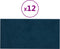 vidaXL - Wandpanelen - 12 - st - 2,16 - m² - 60x30 - cm - fluweel - blauw