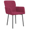 Eetkamerstoelen 2 st fluweel wijnrood