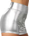Dressforfun Metallic hotpants - Verkleedkleding - Glanzende uitstraling - Zilver (S)